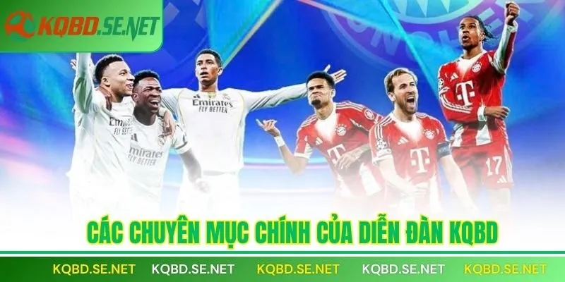 Các chuyên mục chính của diễn đàn Kqbd